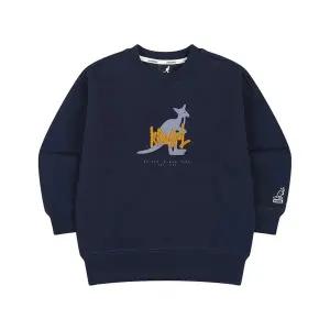 [캉골키즈](대구신세계)그래픽 포인트 브러쉬드 스 셔츠 RD 0206 네이비 (ARDCMT02060NV)