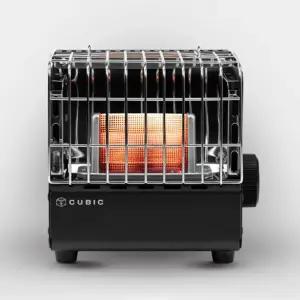 코베아 큐빅블랙 KGH-2010BK 소형 가스 히터 미니 감성 난로 캠핑 낚시 차박 휴대용