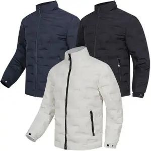 [디바옴므]심리스 고주파 발열 하이넥 경량 패딩 점퍼 자켓 골프 재킷