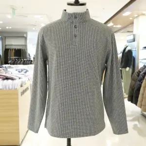 [대구백화점] [런던포그]남성 잔체크 반집업 그레이 티셔츠(LOWTA950)