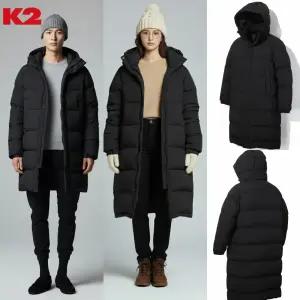 [백화점 출고] K2 패딩 남자 여성 포디엄 튜브 블랙 후드 롱 자켓 점퍼