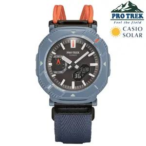 카시오 프로트렉 100M 방수 블루투스 태양광 충전 손목시계 PRJ-B001B-2DR