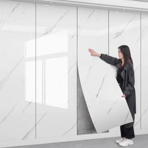 1롤 대리석  거품 모조 세라믹 타일  접착 벽지 침실 욕실 방수 벽 스티커