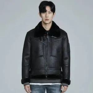 [버커루]남성 하이넥 빈티지 무스탕(B224LI010P)