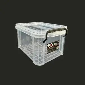 신한리빙 레오박스 80 (8L) (12개입) 수납 정리함 투명박스 리빙박스