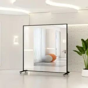 이동식 전신 거울 프레임 바퀴달린 요가 스탠드 대형 이동형 인테리어 포토존