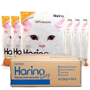 하리노키티 4L x 6개(박스포장) 고양이모래 응고형