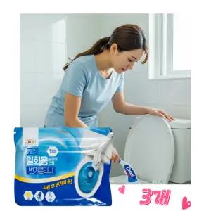 코멧 일회용 변기 클리너 브러쉬 리필,24개입,3개