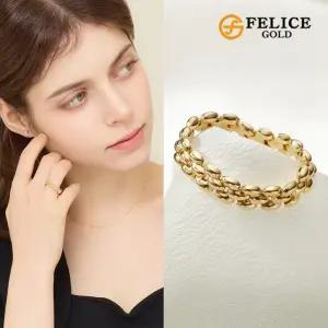 [펠리체골드] 14K 할로우 렉스 반지