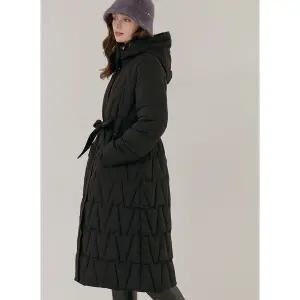 [막스까르띠지오]입체 퀼팅 허리 스트링 웰론 롱패딩_P412614604