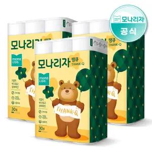 모나리자 땡큐 화장지 30m 30롤 3팩