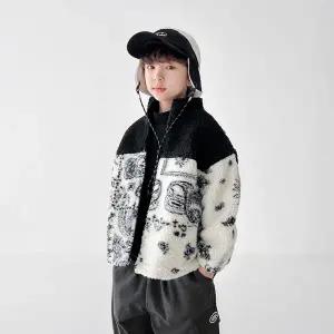 (리틀브로) (아동)페이즐리뽀글점퍼[자켓BFKE393A]