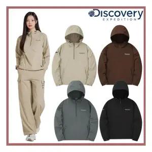 디스커버리 [택가 149,000원] 24FW 이월/할인 여성 우븐 에센셜 트레이닝 후드 아노락/반집업 DWTR36044-GS