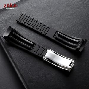 롤렉스 워터 고스트용 곡선형 러버 시계 호환용 호환용줄 20mm 폴딩 버클 방수 실리콘  밴드 호환