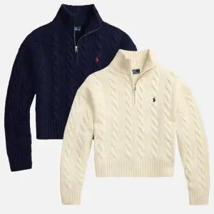 폴로 랄프로렌 여성 울 케시미어 케이블 하프집업 니트 스웨터