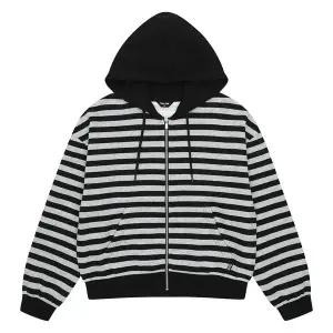 [보리보리/에꼴리에]에꼴리에 더센트럴 스트라이프 집업 후드 점퍼 25RT755