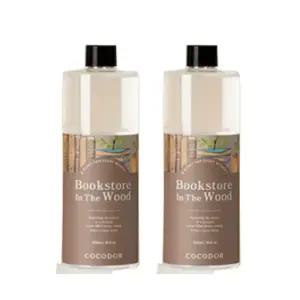 코코도르 북스토어인더우드 리필액 500ml 4개 + 리드스틱20P 감성 라이브러리 우디향 2L 구성