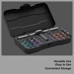 래칫 스크루드라이버 세트 다기능 렌치 키트 24-in-1 휴대용 (전자제품 가정용 산업용)