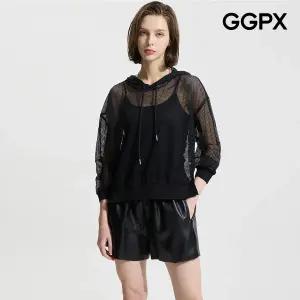 비치룩 망사 후드 티셔츠 (GP4TS026F)