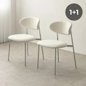 [소담갤러리]1+1 아르체어 식탁 카페 업소용 인테리어 가죽 미드센츄리 스틸 디자인 의자