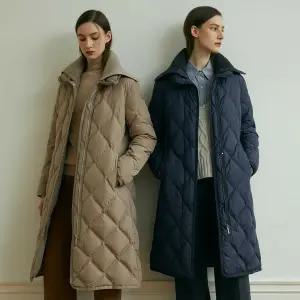 데니스골프 25FW신상 여성 웜니트카라 듀얼퀼팅 구스다운 4종택1_RAQWLDJ274