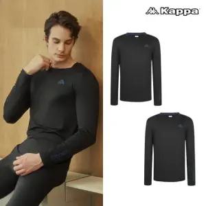 [카파] 남성 사방스판 웜패널 크루넥 긴팔 상의 2종 세트