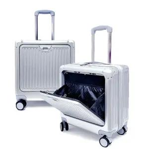 가방 여행 기내 캐리어 18인치 실버 튼튼한 가방 (WFK43D1)