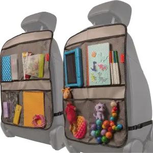 루소 기어 킥 매트(2팩) - 카시트 백 프로텍터 프리미엄 방수 원단 처짐 방지를 위한 강화 모서리 대용량