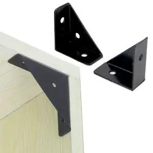 책상 다리 보강 삼각 브라켓 고정판 블랙 모서리 보강용 (WFJ6UW1)