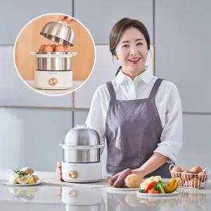 헤르젠 올스텐 3단 찜기 전기 스텐찜기 계란 만두 냄비