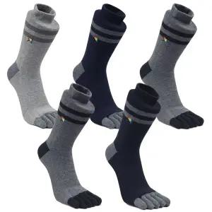 [아놀드파마] 5켤레 뒤틀림방지 남자링글 발가락양말 장목 BA007