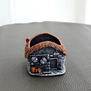 ksr 모던 수지 마블 다육이 화분 초가집 소 8x7x7cm (WFJ7PLI)