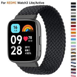 Redmi Watch 3 lite 용 땋은 솔로 루프 스트랩 Xiaomi Mi 나일론 밴드 활성 손목 직조 팔찌