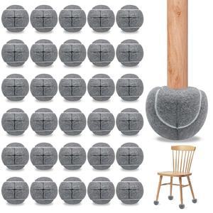 가구용 다리용 프리컷 테니스 공 30팩 바닥 보호 공용 의자 발 커버