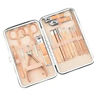 네일 케어 세트 휴대용 스테인리스 손발톱 손톱 관리 세트 가정용 미용 도구 족집게 위생 각질 용품 피부