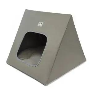 반려동물 삼각형 텐트 하우스 카키 강아지 고양이 실내 펫 (WFK9TJ7)