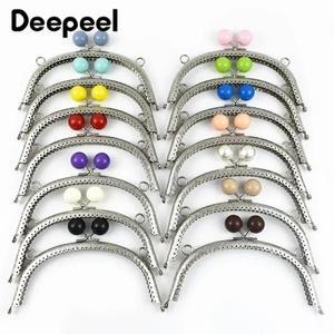 금속 프레임 키스 걸쇠 잠금 실버 양각 가방 손잡이  핸드백 지갑 DIY 바느질 브래킷 액세서리  16.5cm  1