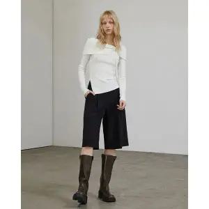 [에고이스트](강남점)원턱 와이드 벨티드 버뮤다 팬츠 (ER4WQ262)