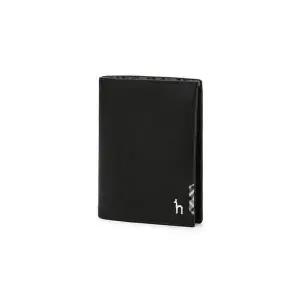 [헤지스](대구신세계)[CHESTER] 블랙 체크장식 소가죽 중지갑 HJWA5E295BK