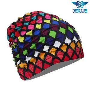 XBLUE 아쿠아로빅 나염 수모 수영모 N122972 운동