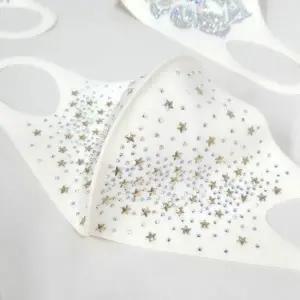 [하프클럽/]큐빅펄 네오프렌 마스크 방한 국산 여자 아이보리