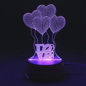 스냅잇 하트풍선 3D 착시 아크릴무드등 3D착시