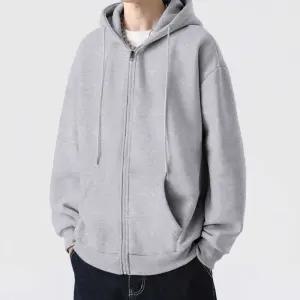 남자 간절기 긴팔 후드집업 베이직 무지 루즈핏