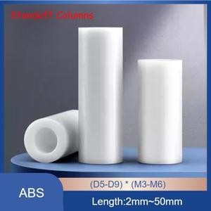 절연 스페이서 기둥 플라스틱 부싱 ABS 와셔 원형 홀 지지대 및 스탠드오프 (D5-D9) x (M3-M6)