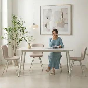 지베스 폴로 포세린 세라믹 4인용 식탁세트(앤디의자4)