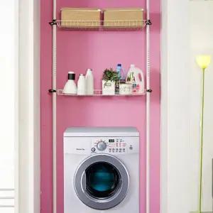 [하프클럽/]높이조절건조기선반 스틸 베란다 높이조절 세탁기앵글 조립식