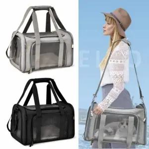 이동 기내용 강아지 켄넬 슬링백 가방 케이지 이동장 (WFKBVM1)