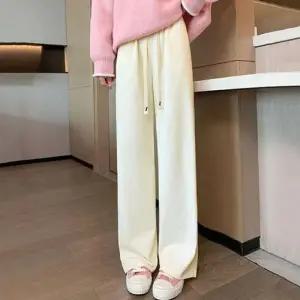 여성 3컬러 겨울 기모 와이드 루즈핏 밴딩 팬츠 여자 바지 기모 밴딩팬츠 여성 와이드팬츠