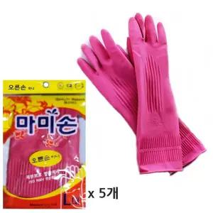 마미손장갑 오른손 대5개 한쪽 고무장갑 오른쪽장갑 한손장갑 주방장갑