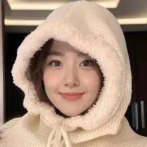 후드 결합형 여성 겨울 보온 넥워머 바라클라바